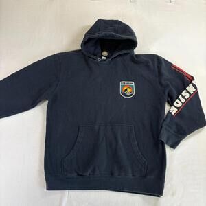 The Duck Company Oceanside California Hoodie Men’s Large Surf Graphic Navy Pullo